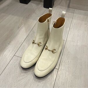 Gucci Leather Horsebit Ankle Boot